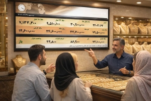 تابلو نمایش نرخ و قیمت طلا زرین