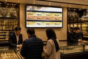 تابلو نمایشگر قیمت طلا