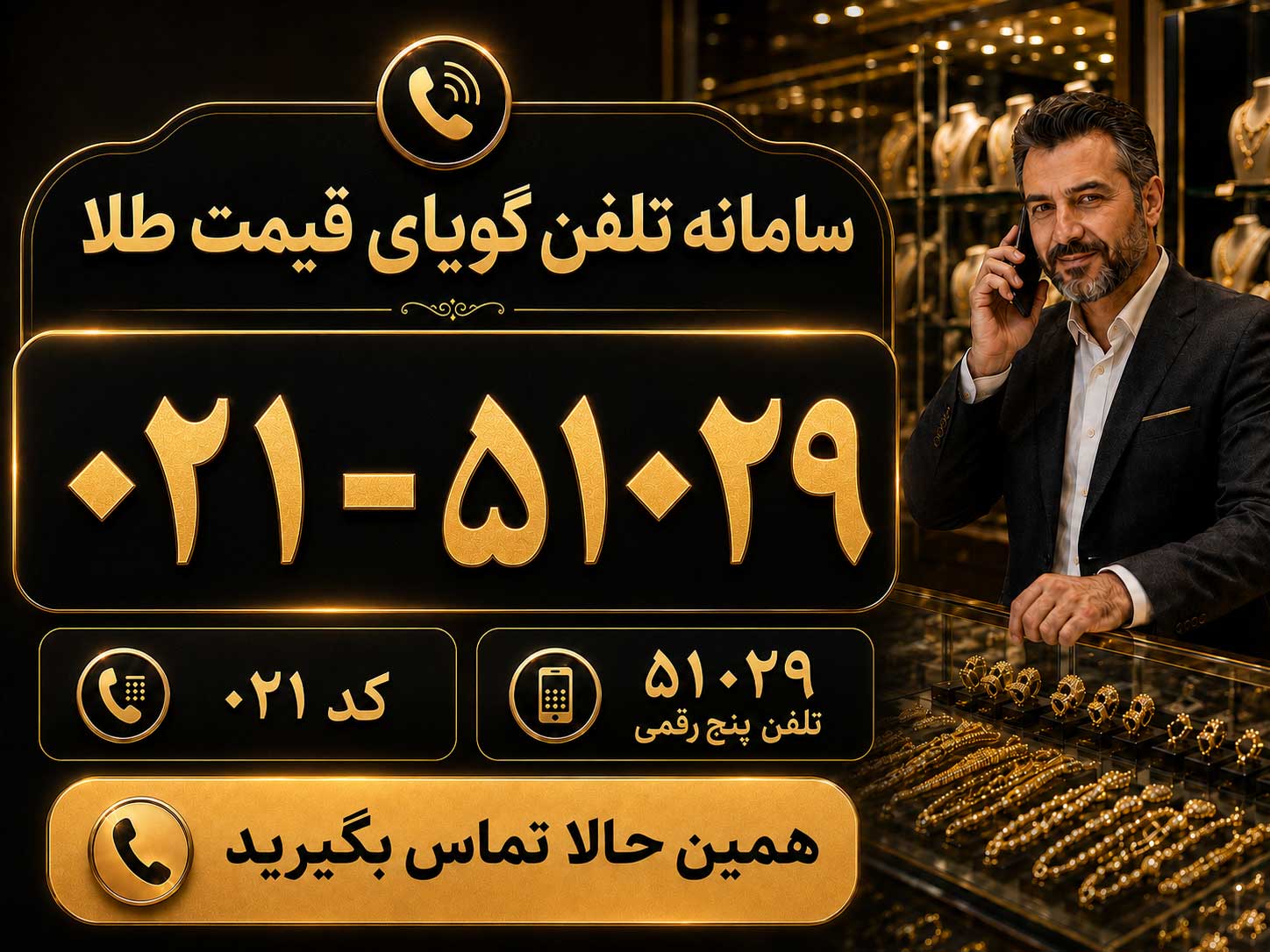تلفن گویا طلا و ارز